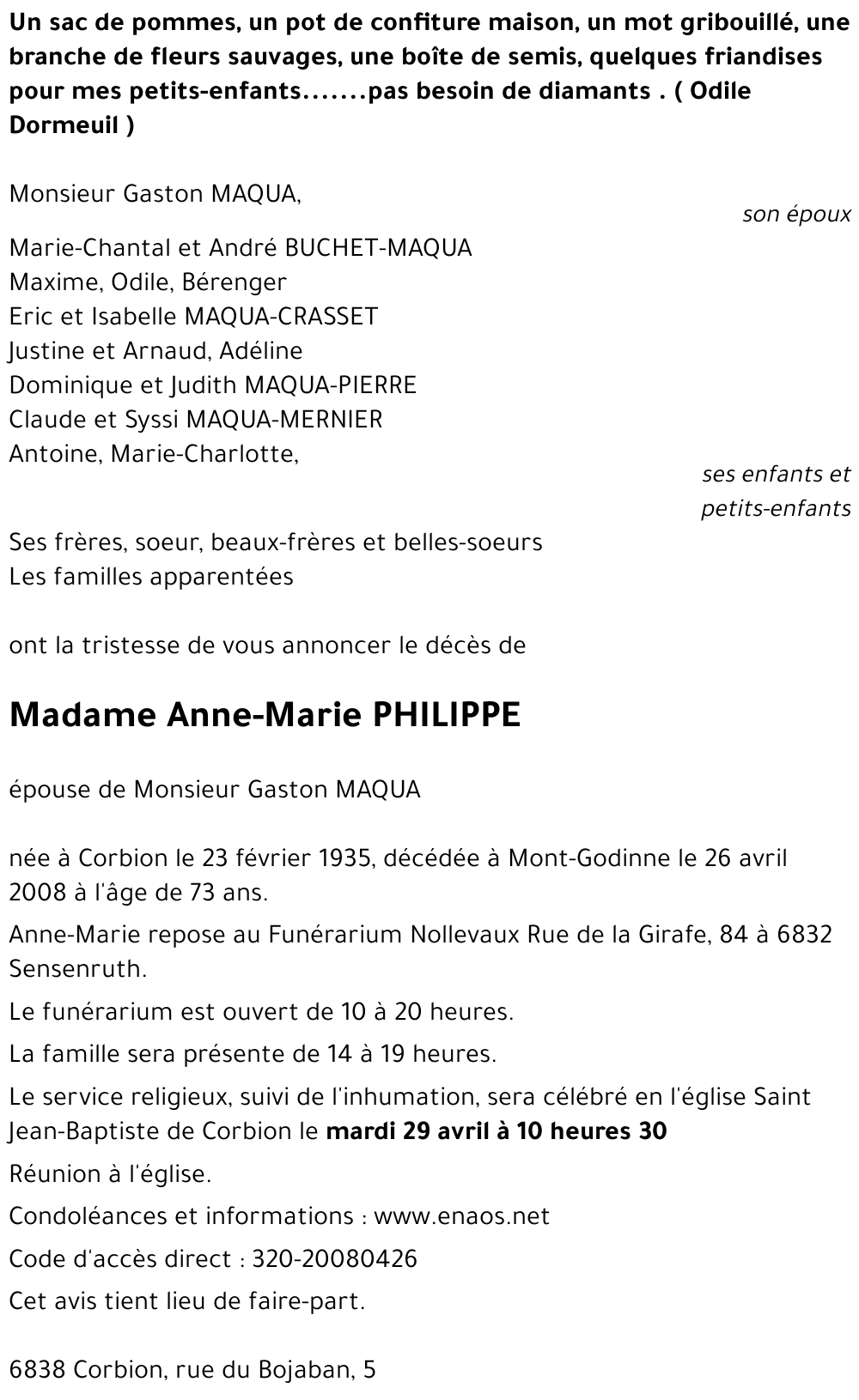 Anne-Marie PHILIPPE