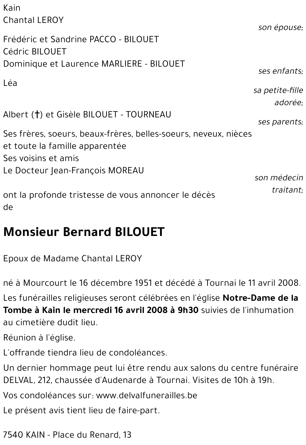 Bernard BILOUET