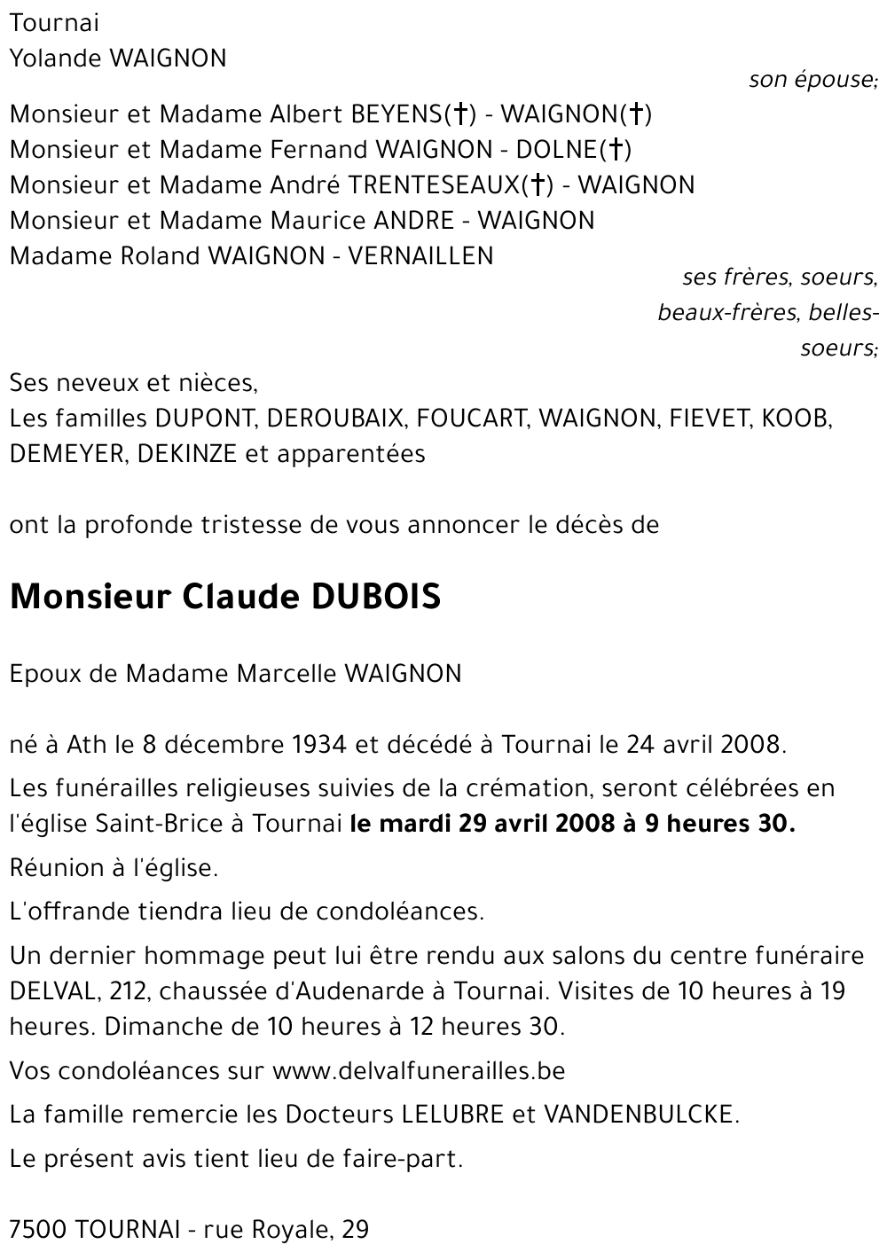 Claude DUBOIS