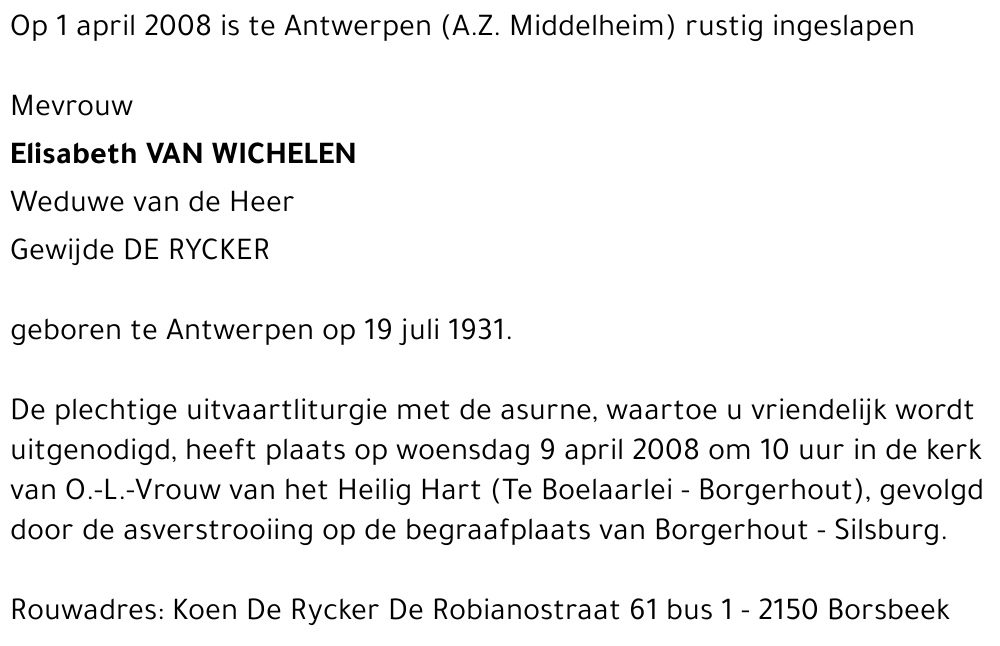 Elisabeth Van Wichelen