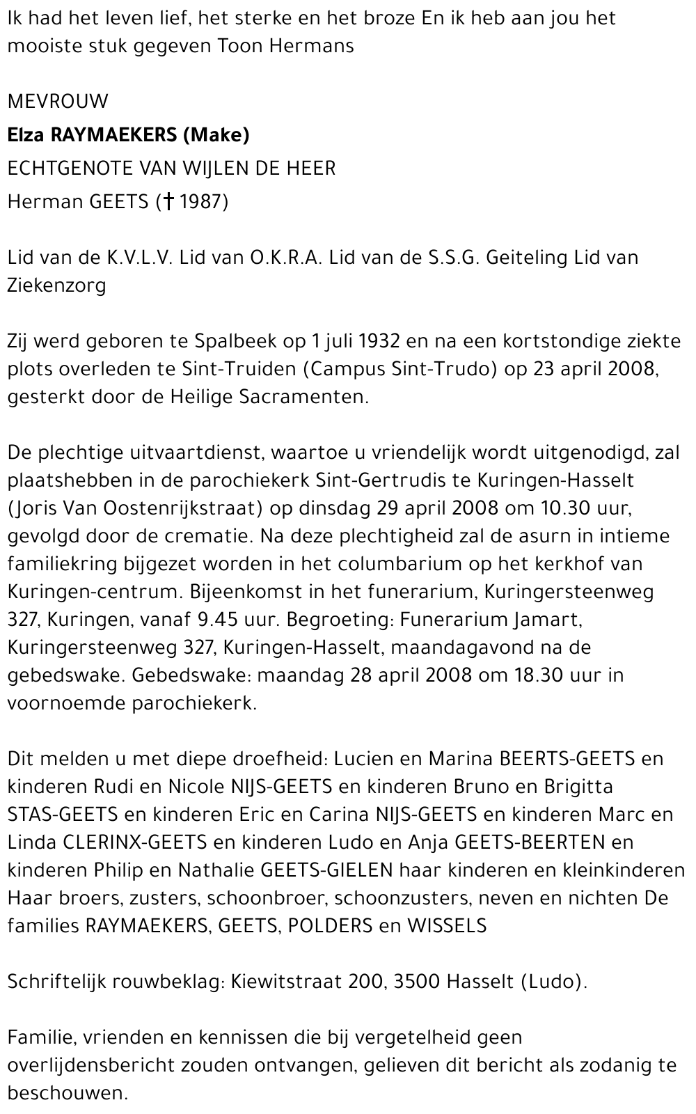 Elza (Make) Raymaekers