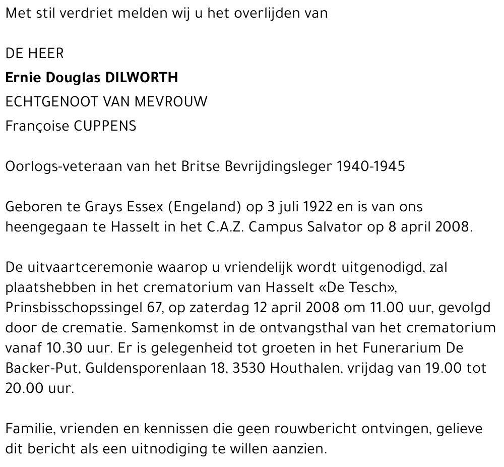 Ernie Douglas Dilworth