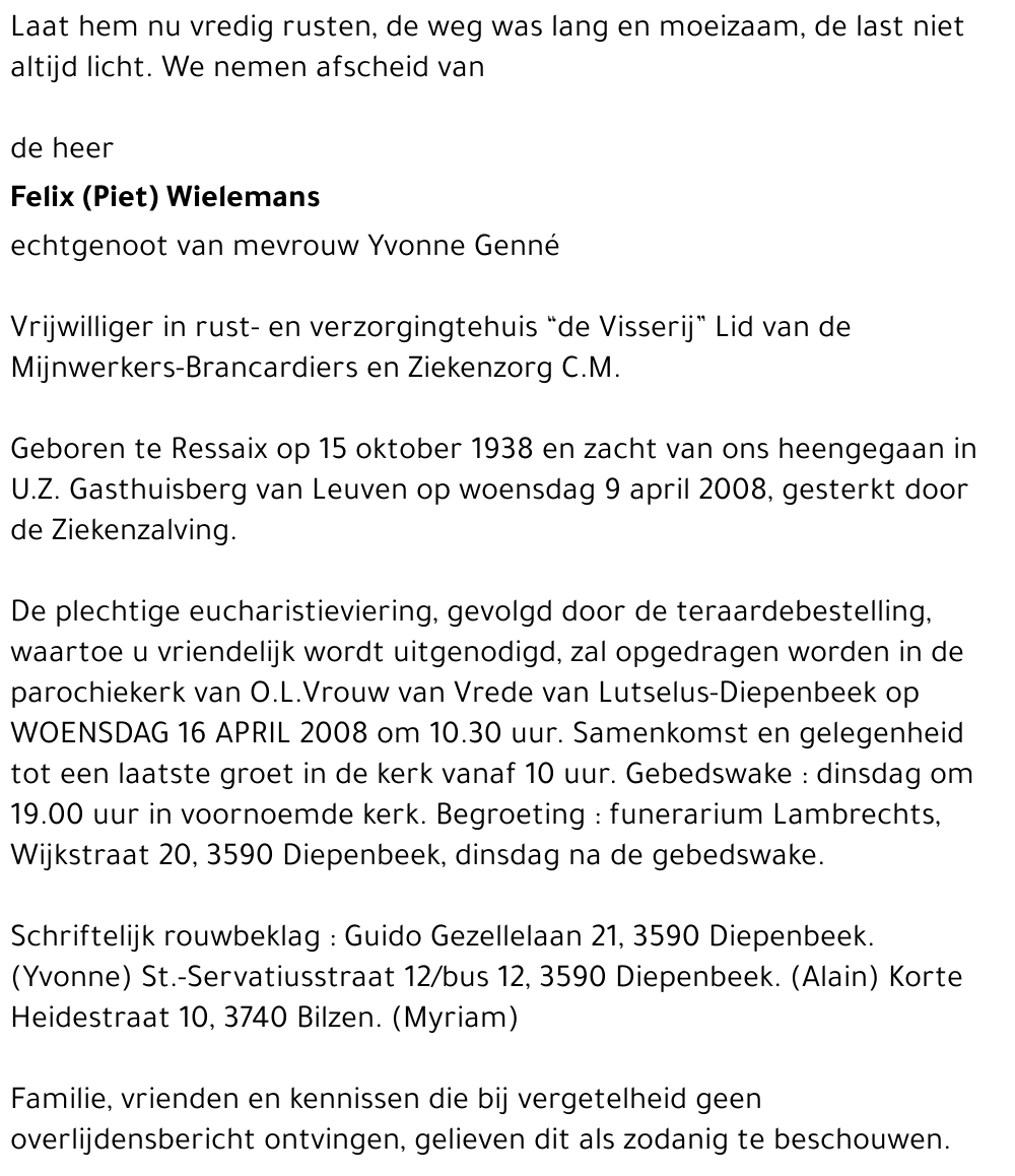 Felix (Piet) Wielemans