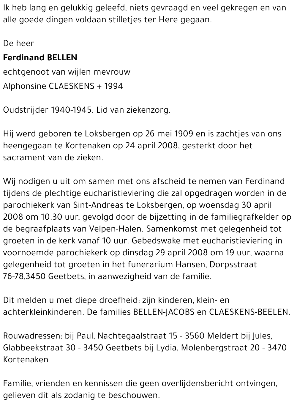 Ferdinand BELLEN