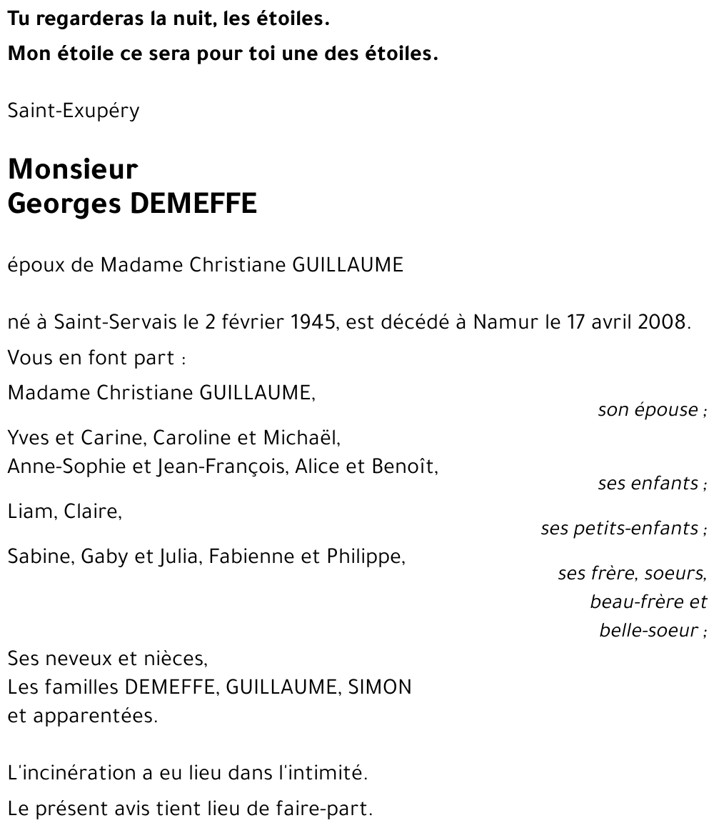Georges DEMEFFE