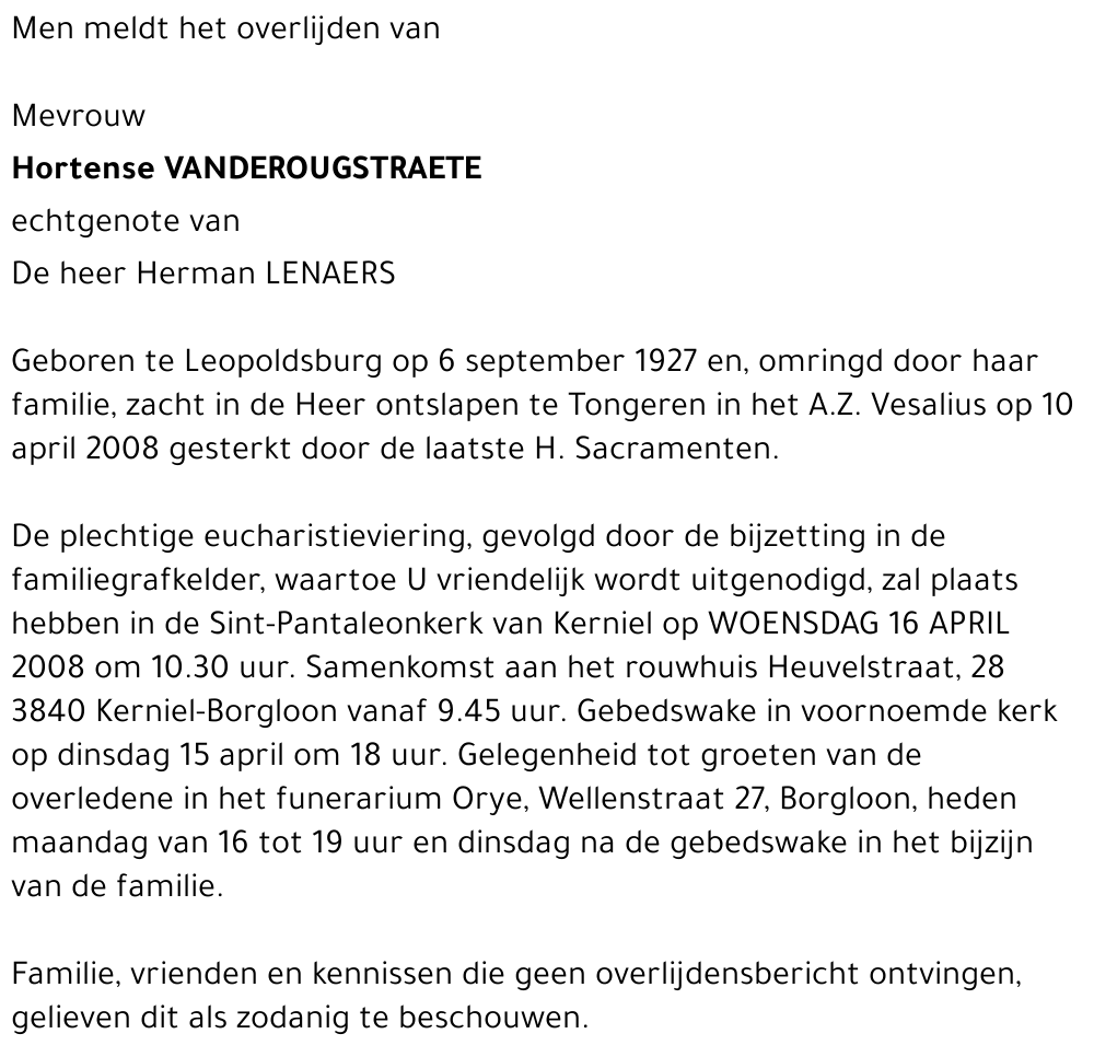 Hortense Vanderougstraete