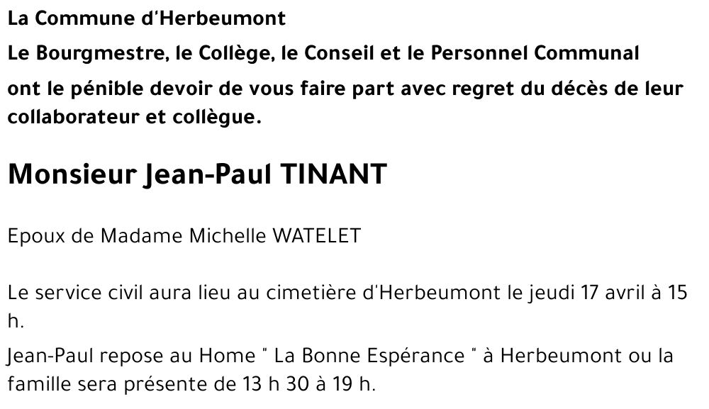 Jean-Paul TINANT