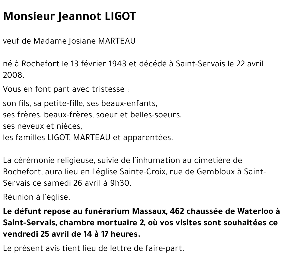 Jeannot LIGOT