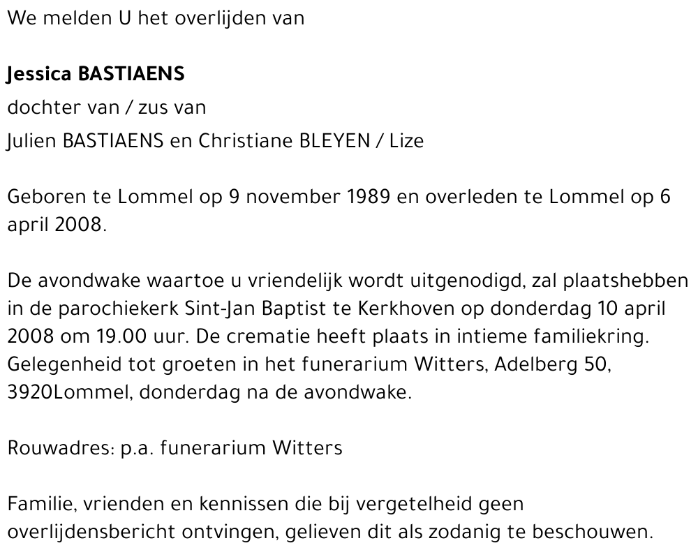 Jessica Bastiaens