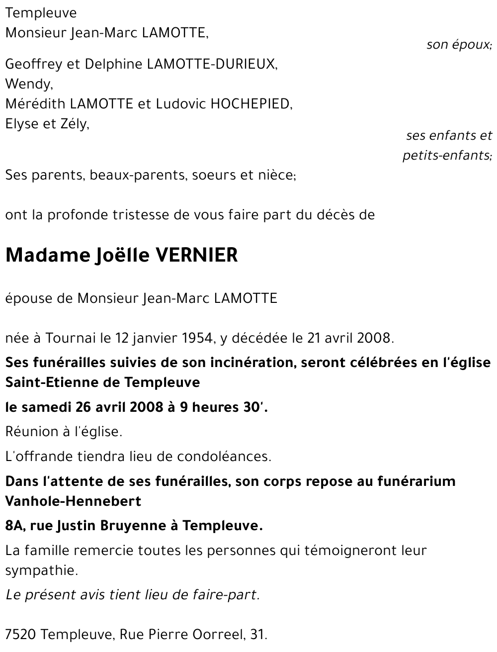 Joëlle VERNIER
