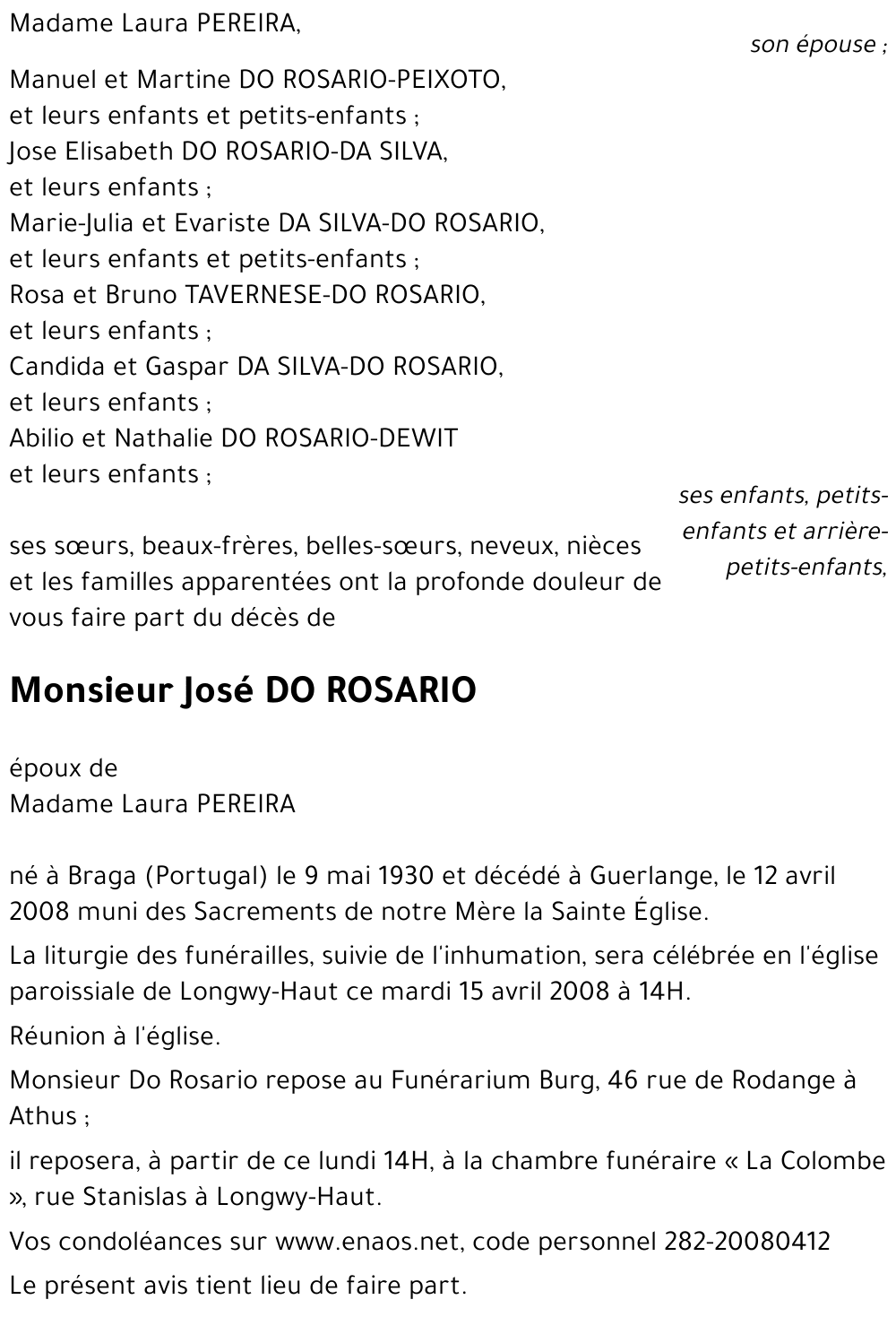José DO ROSARIO