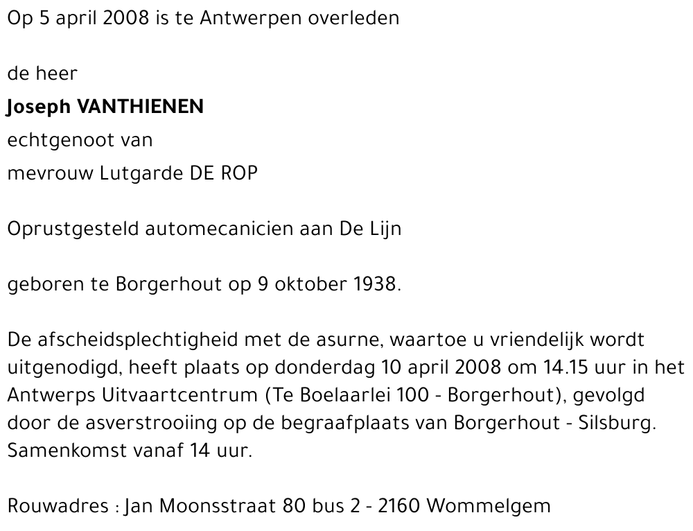 Joseph Vanthienen