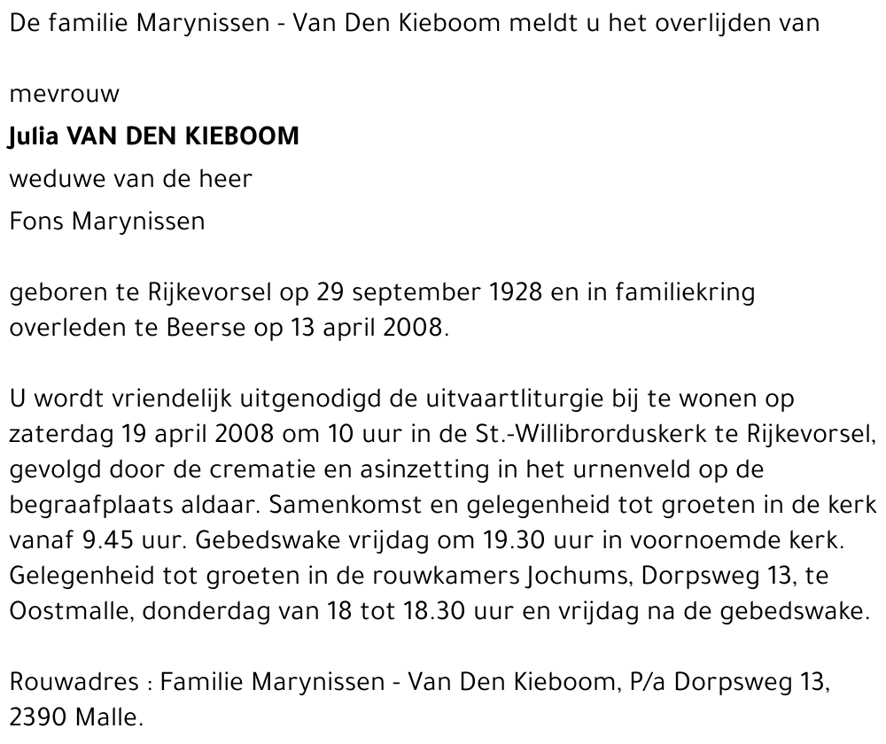 Julia Van Den Kieboom