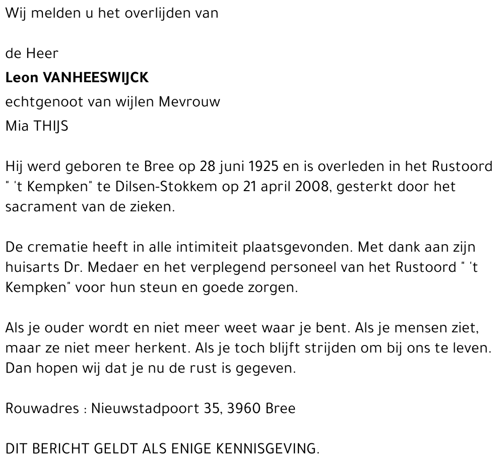 Leonard Vanheeswijck