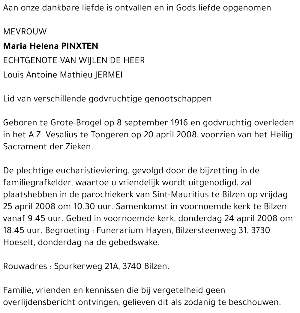 Maria Helena Pinxten