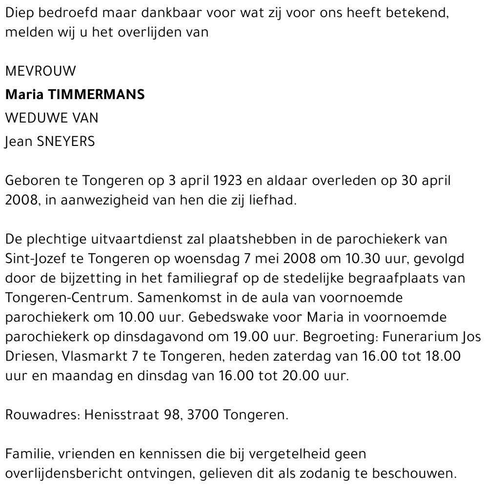 Maria Timmermans