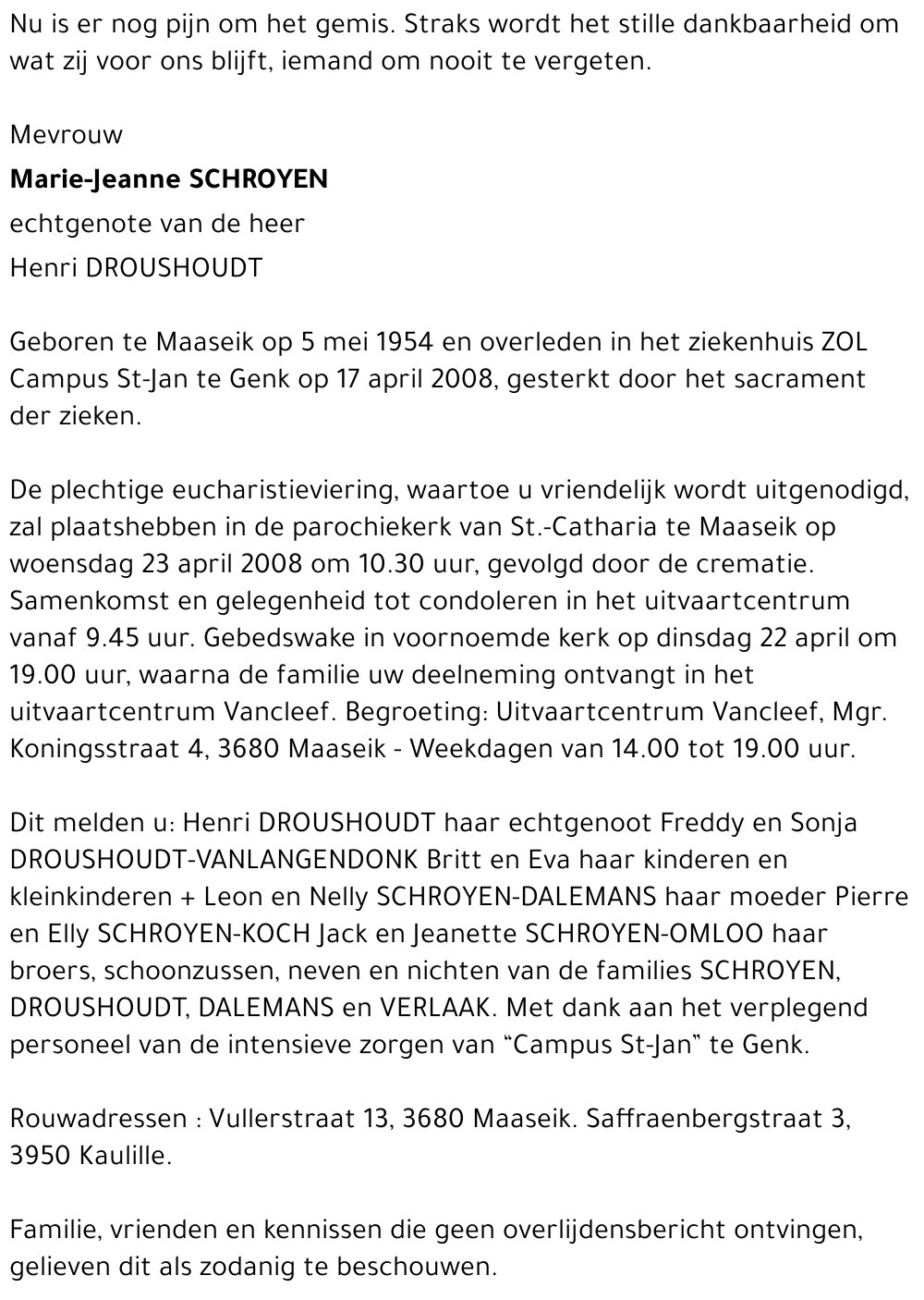 Marie-Jeanne Schroyen