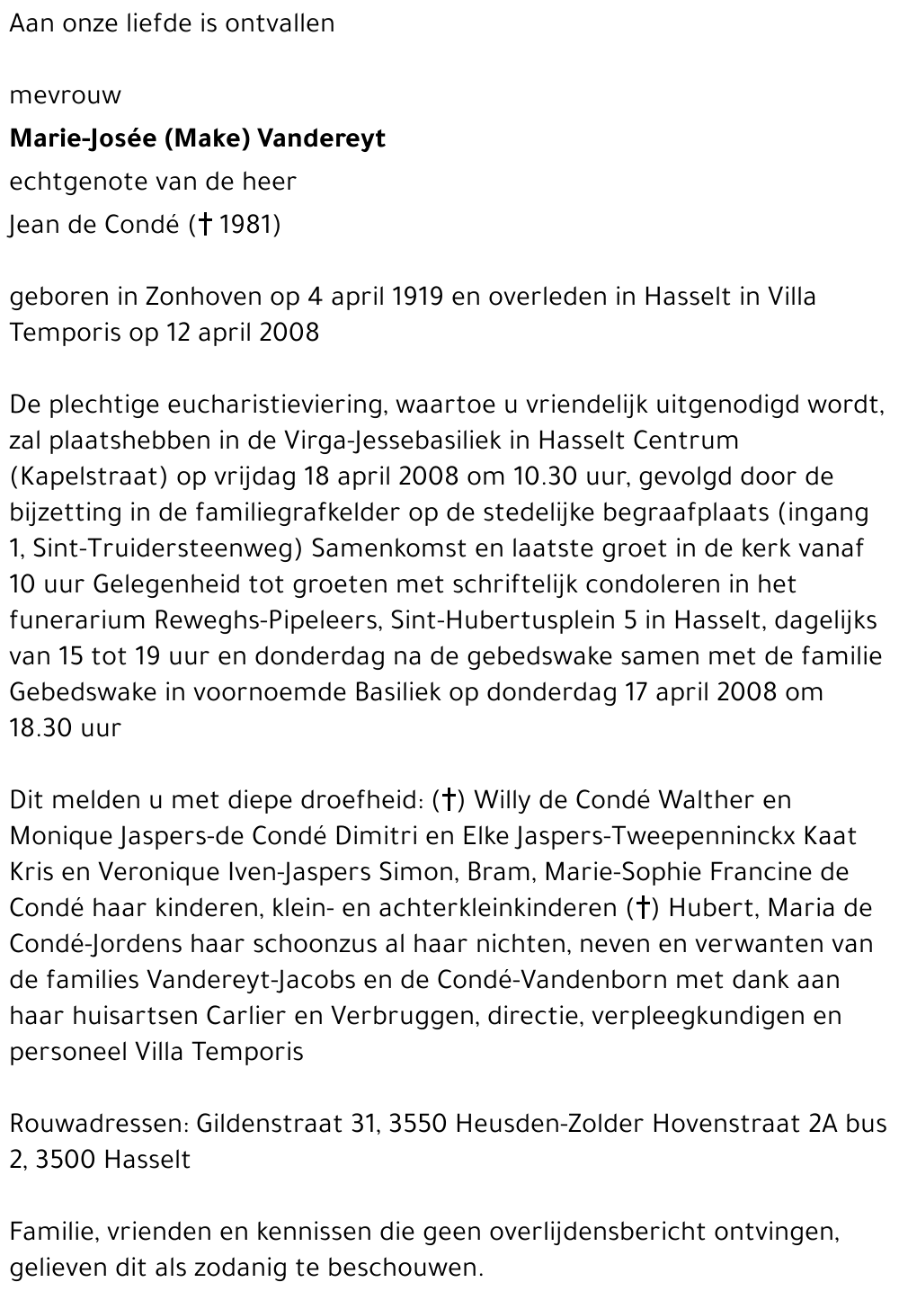 Marie-Josée Vandereyt