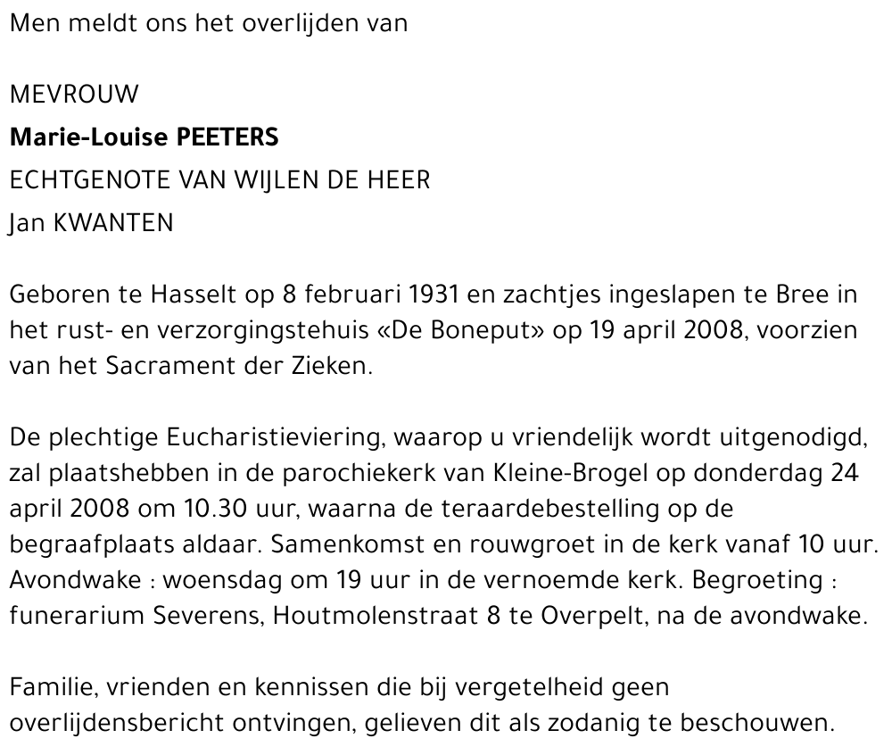 Marie-Louise Peeters