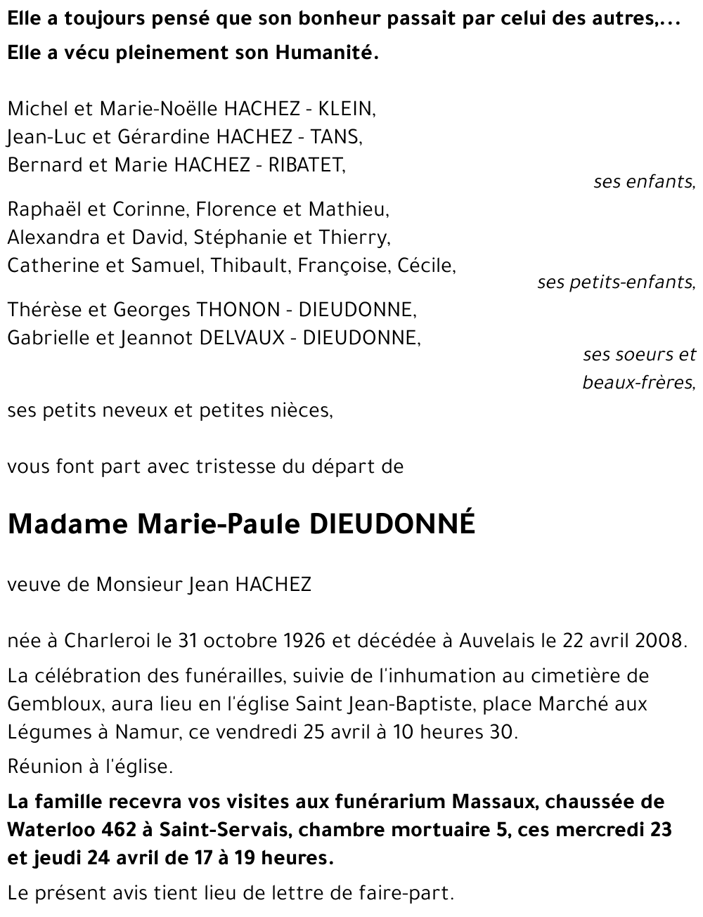 Marie-Paule DIEUDONNÉ