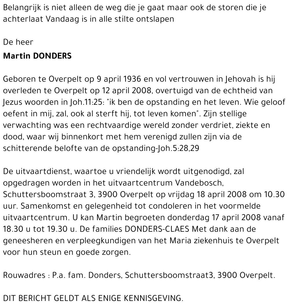 Martin Donders