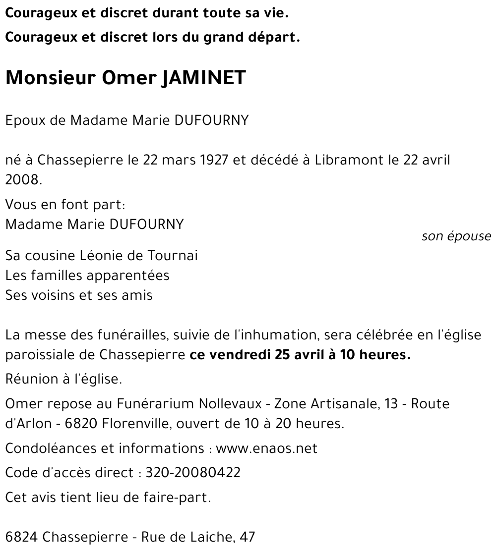 Omer JAMINET