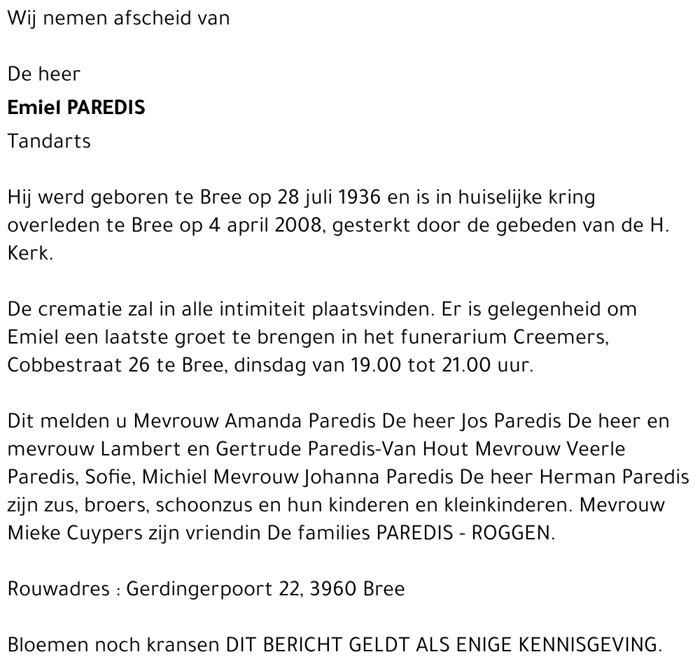 Paredis Emiel