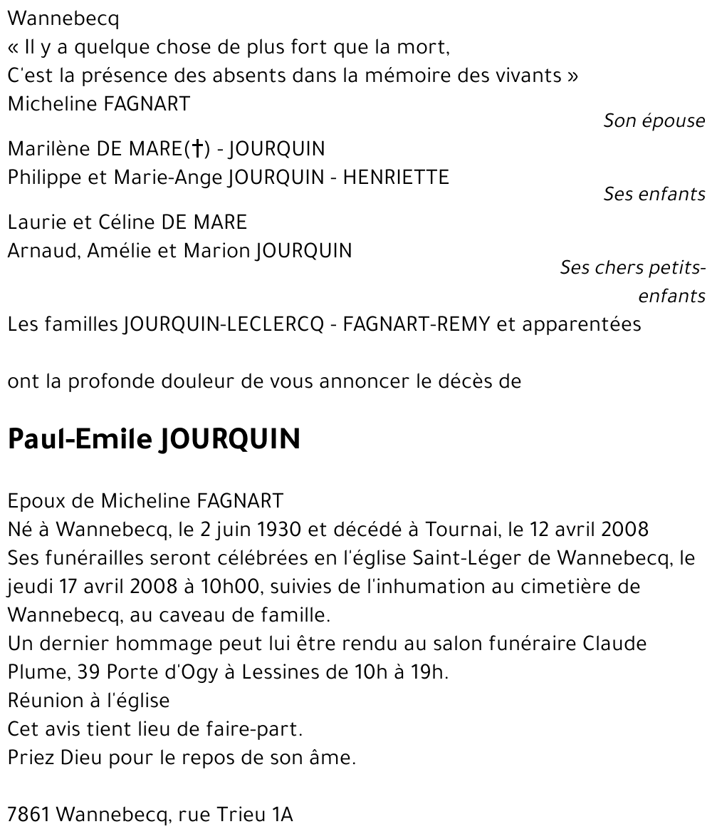Paul-Emile JOURQUIN