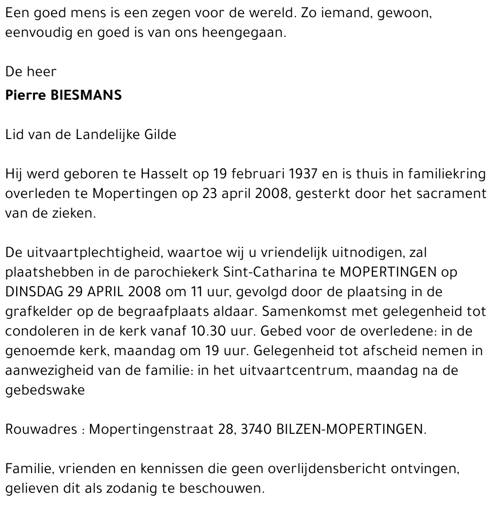 Pierre BIESMANS