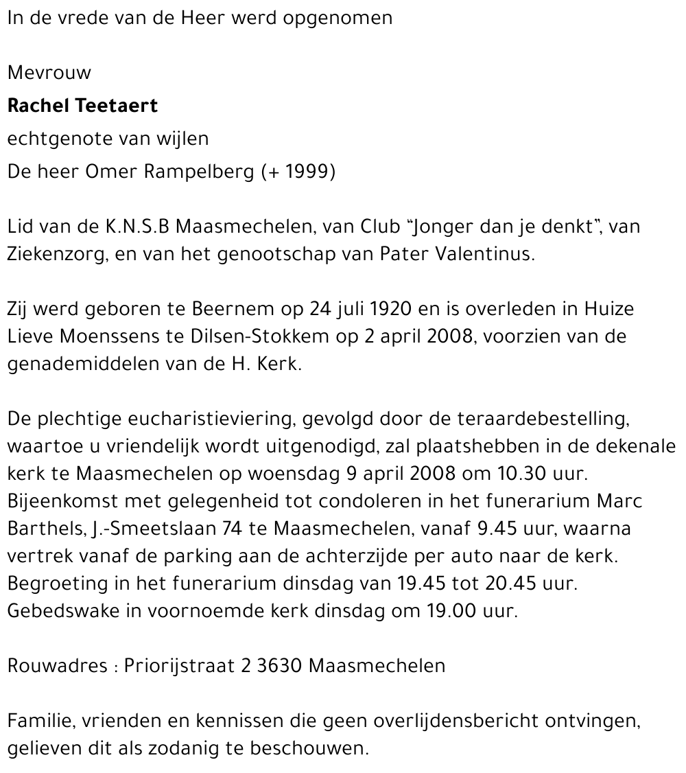 Rachel Teetaert