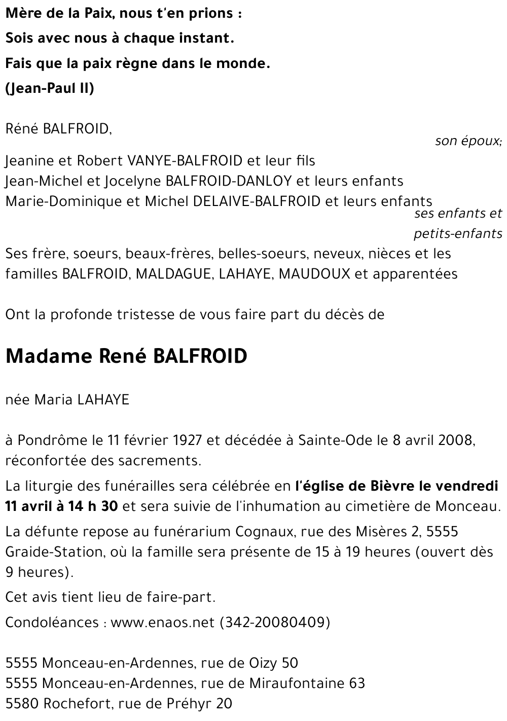 René BALFROID