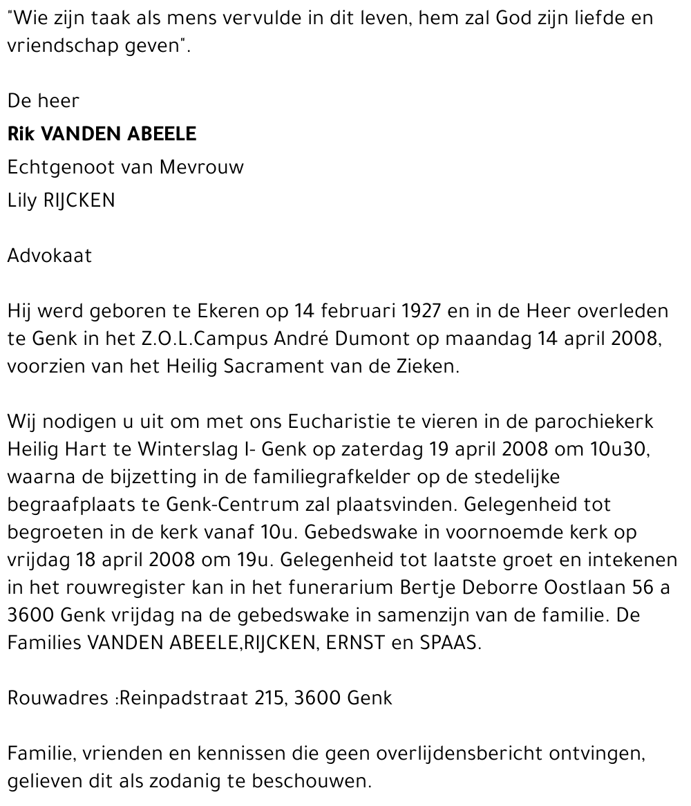 Rik Vanden Abeele