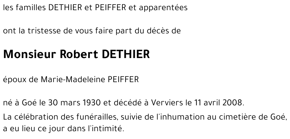Robert DETHIER