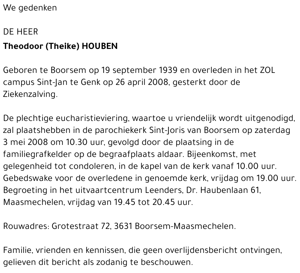 Theodoor (Theike) Houben