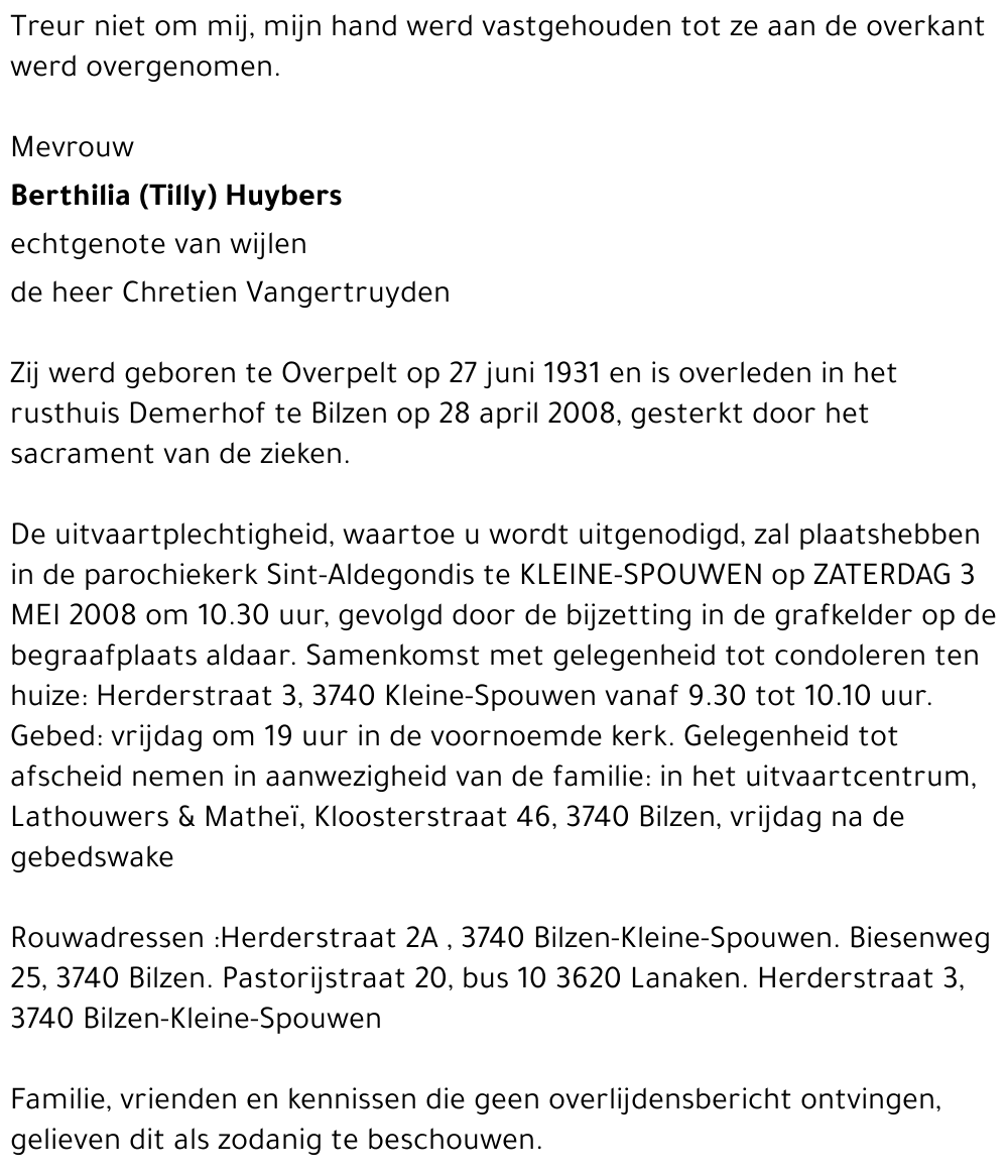 Tilly HUYBERS