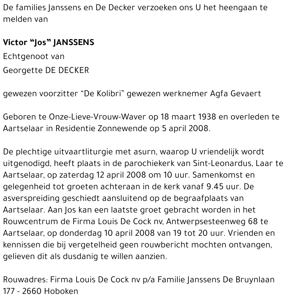 Victor 'Jos' Janssens