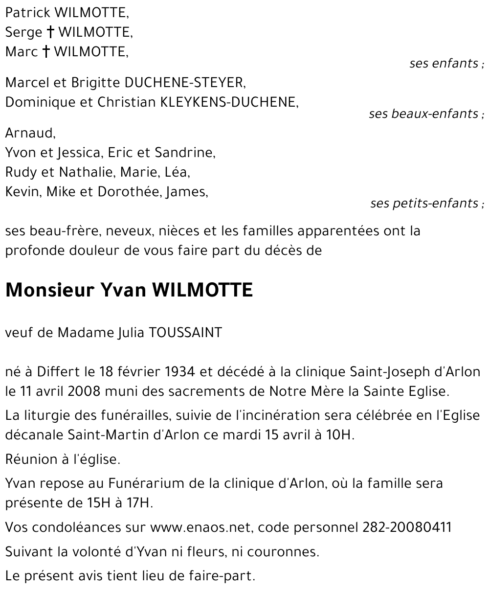 Yvan WILMOTTE