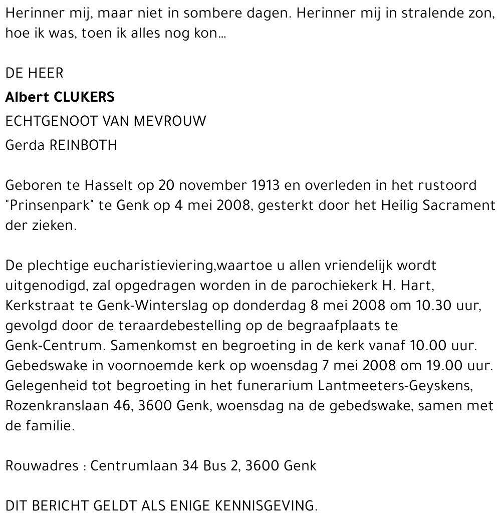 Albert CLUKERS