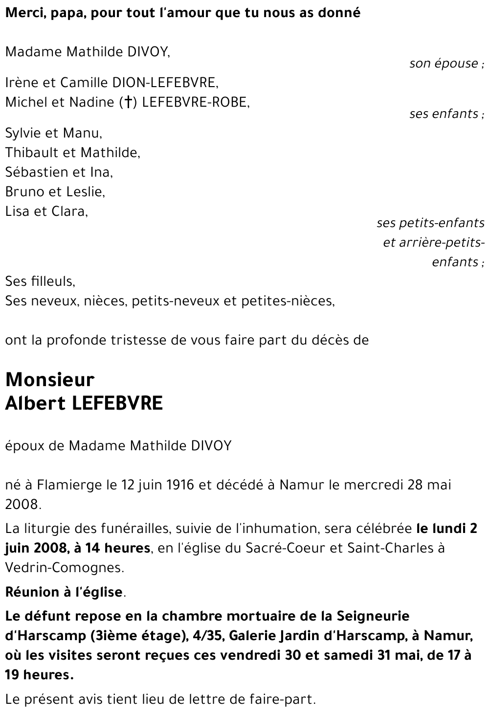 Albert LEFEBVRE