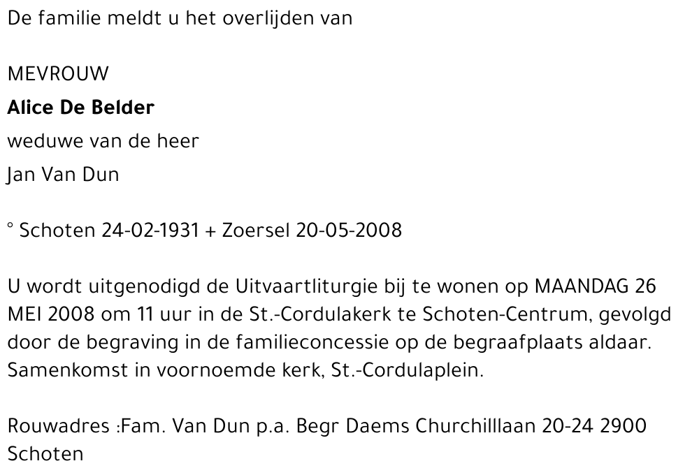 Alice De Belder