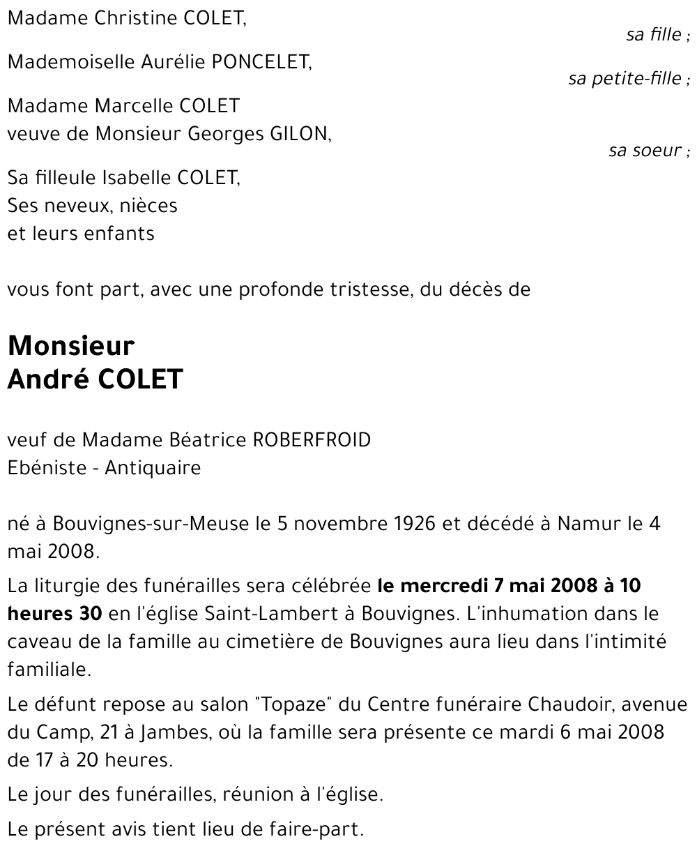 André COLET