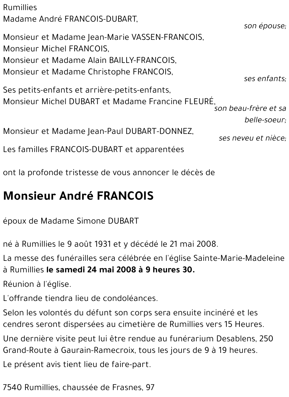 André FRANCOIS