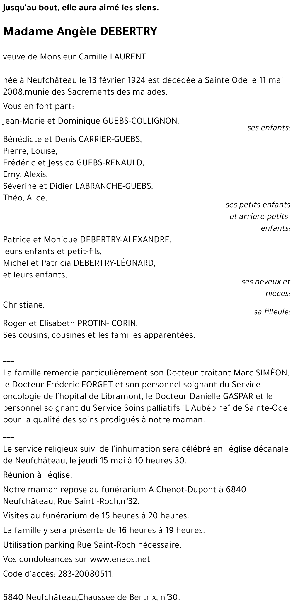 Angèle DEBERTRY