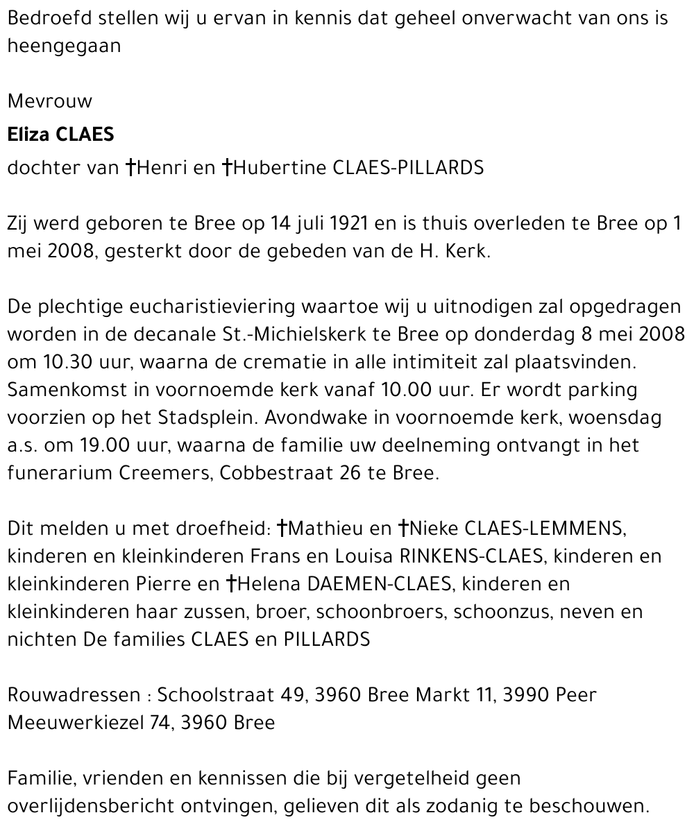 Anne- Eliza Claessens