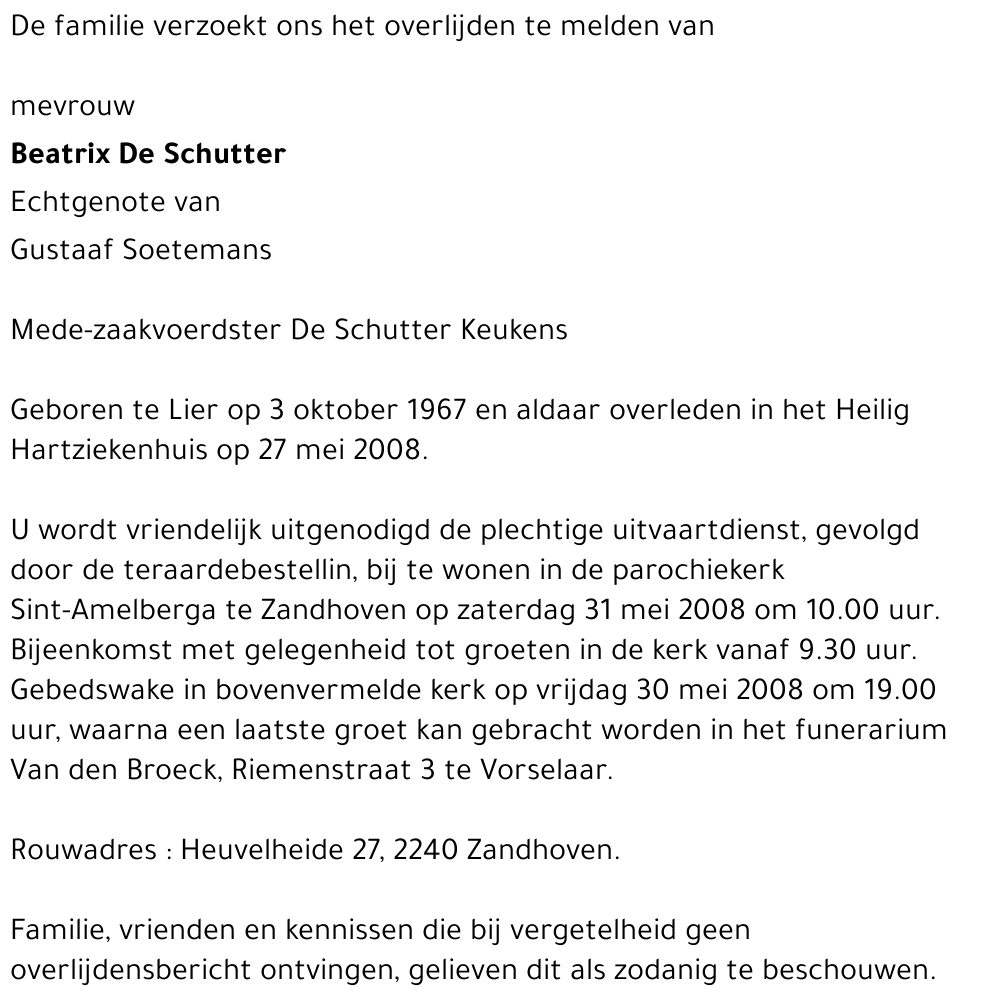 Beatrix De Schutter