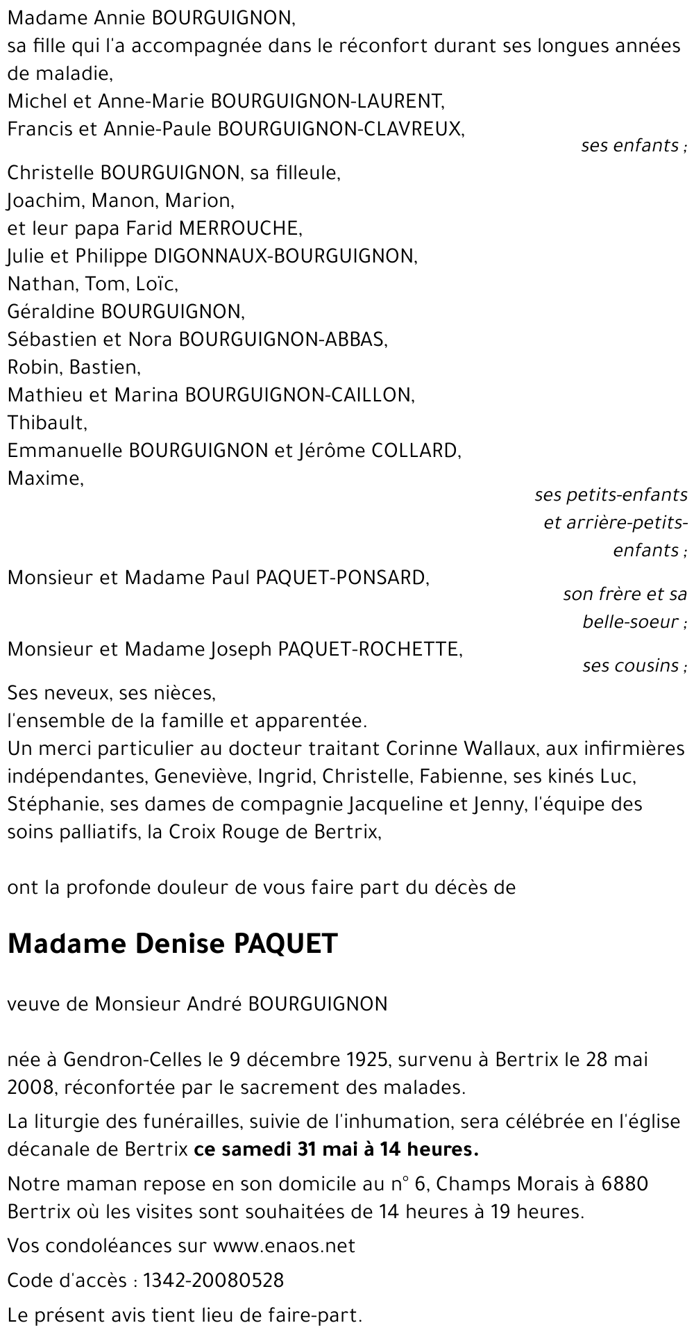 Denise PAQUET
