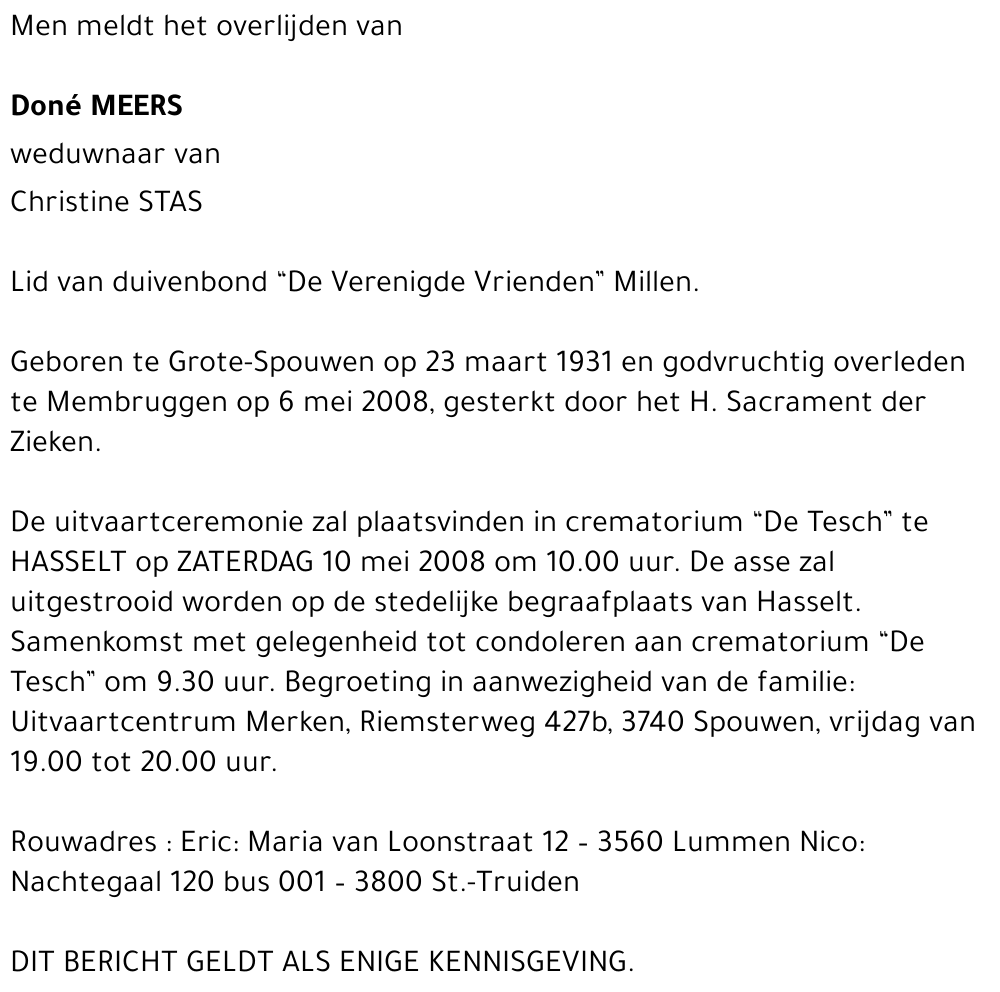Doné Meers