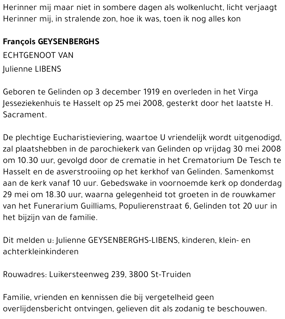 Francois Geysenberghs