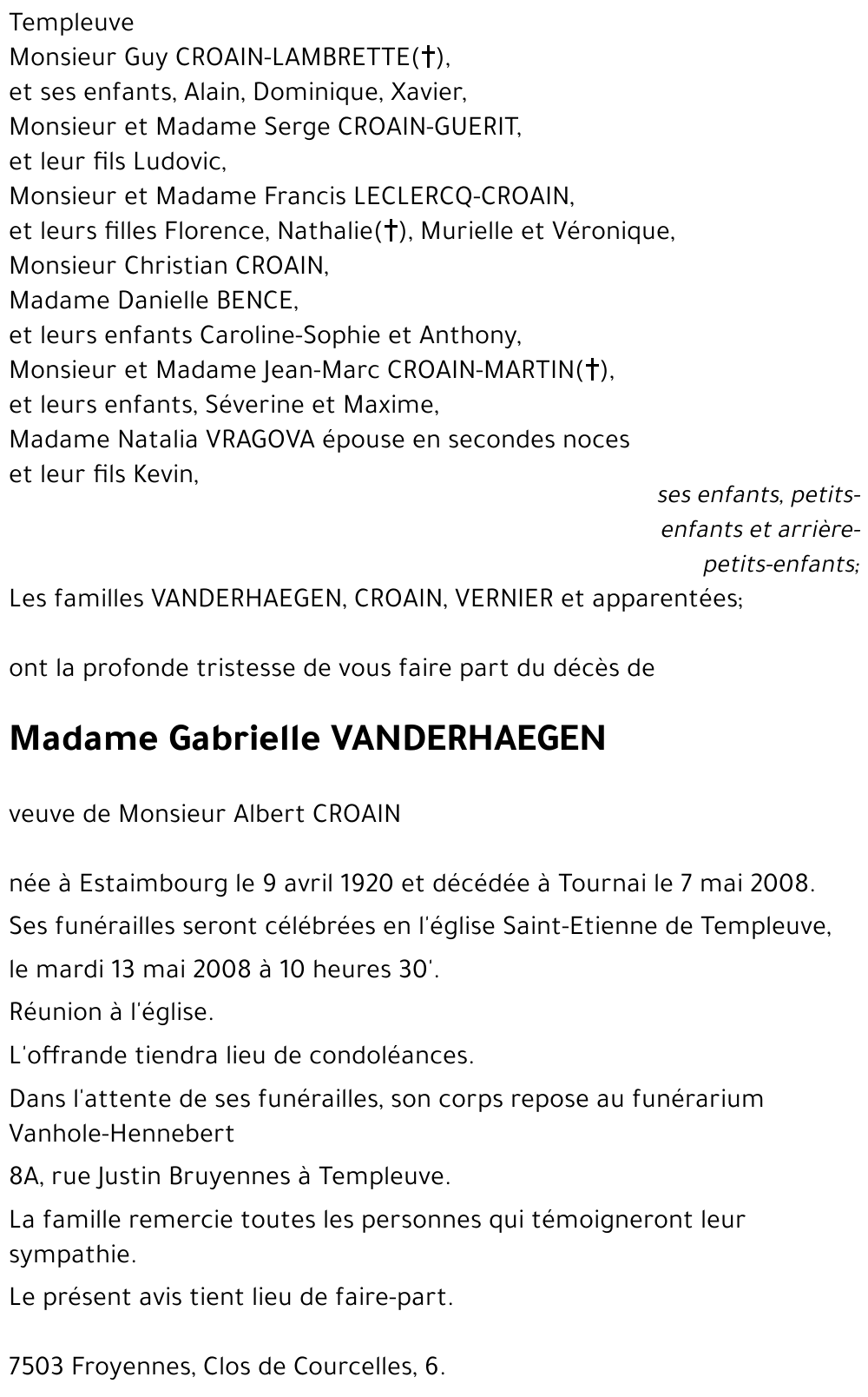 Gabrielle VANDERHAEGEN