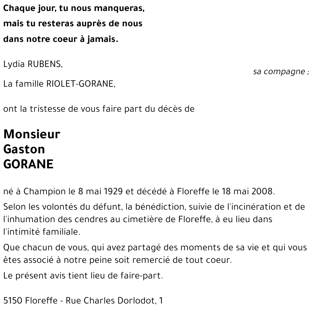 Gaston GORANE